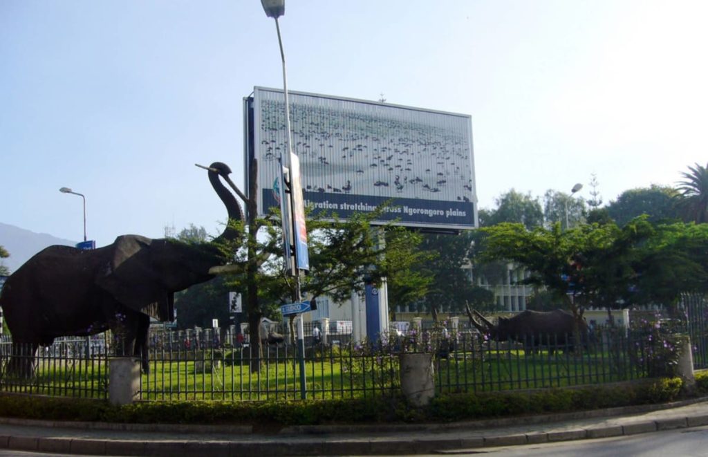 Elephant Sculpture in Arusha City Centre Safarisoko