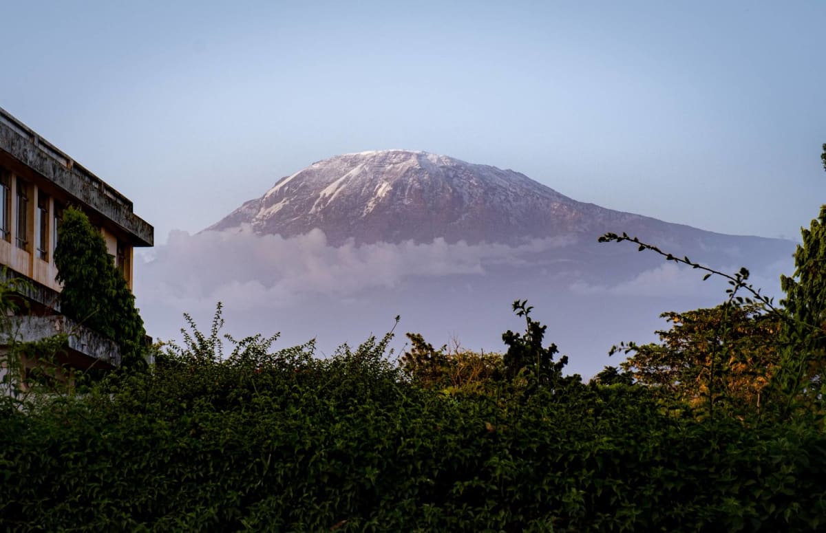 Overlooking Kilimanjaro in Moshi Safarisoko