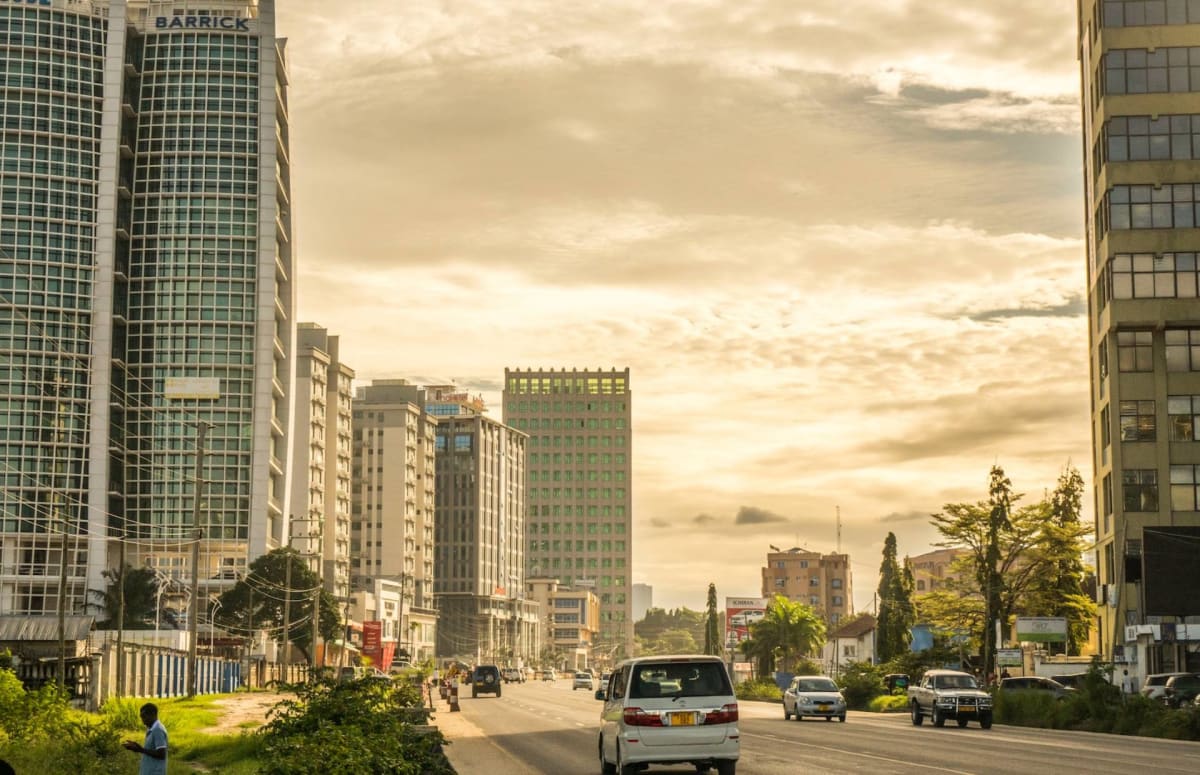 Skyscrappers along New Bagamoyo Road Dar Es Salaam Tanzania Safarisoko