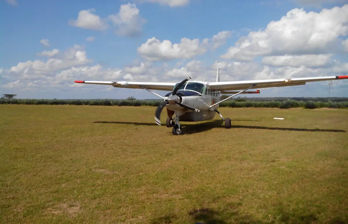Coast Aviation Plane at Pangani Airstrip Tanga Safarisoko